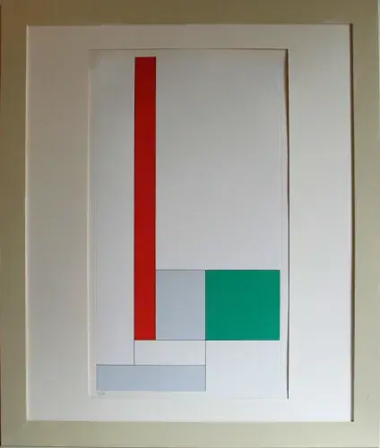 achat tableau sérigraphie y=-x2+bx+c rouge-vert de Vantongerloo