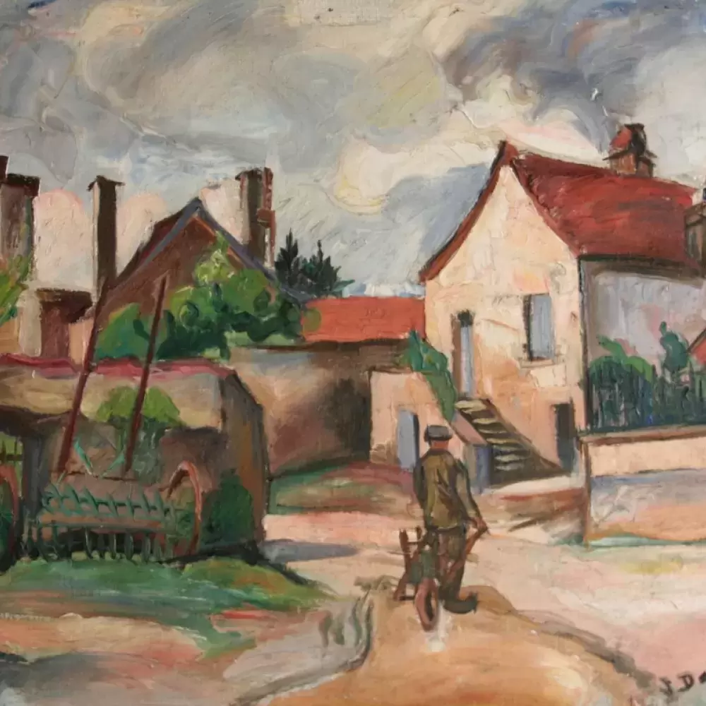 J, huile sur toile, achat art décorationean Dorville