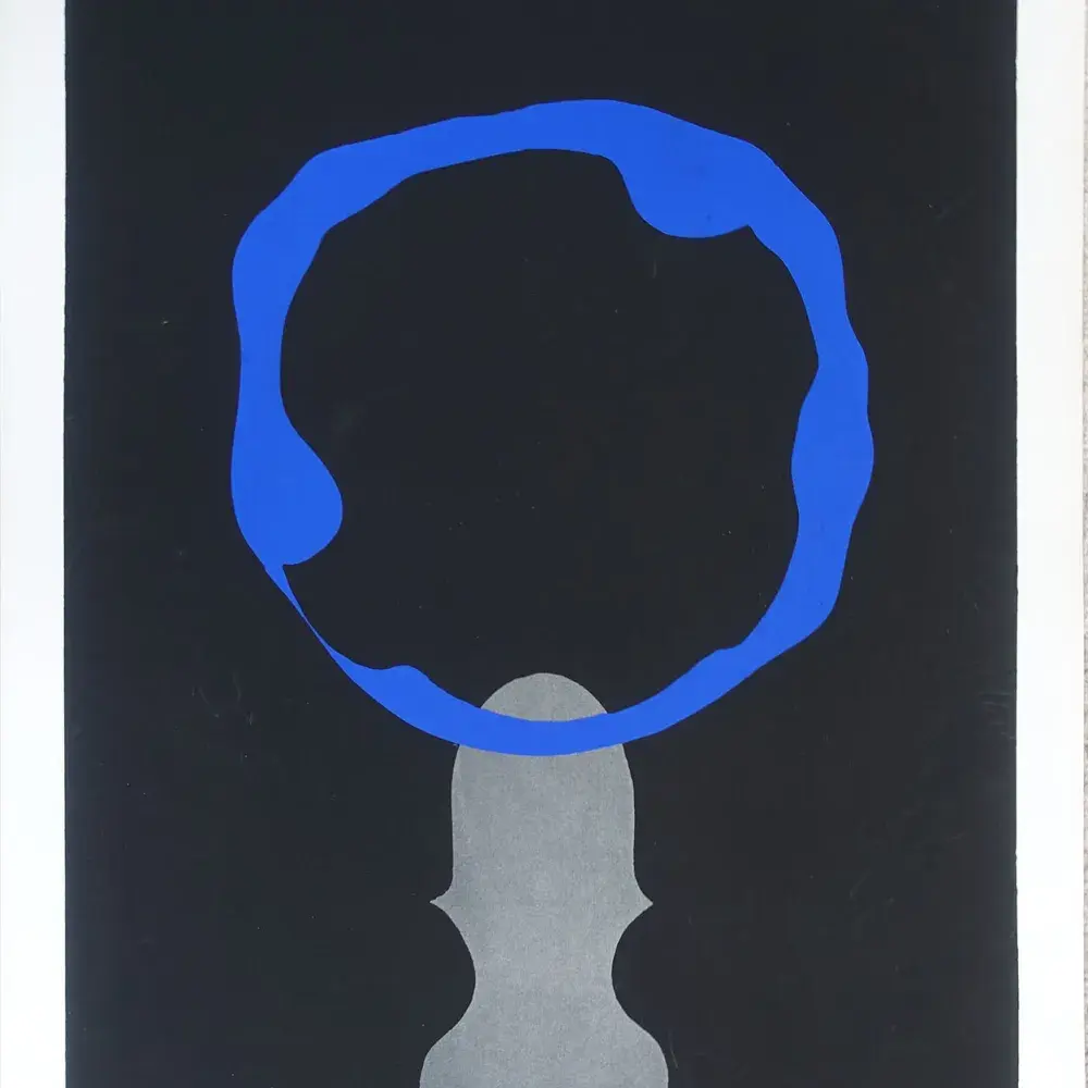 Kenji Yoshida. Méditaion. Sérigraphie.