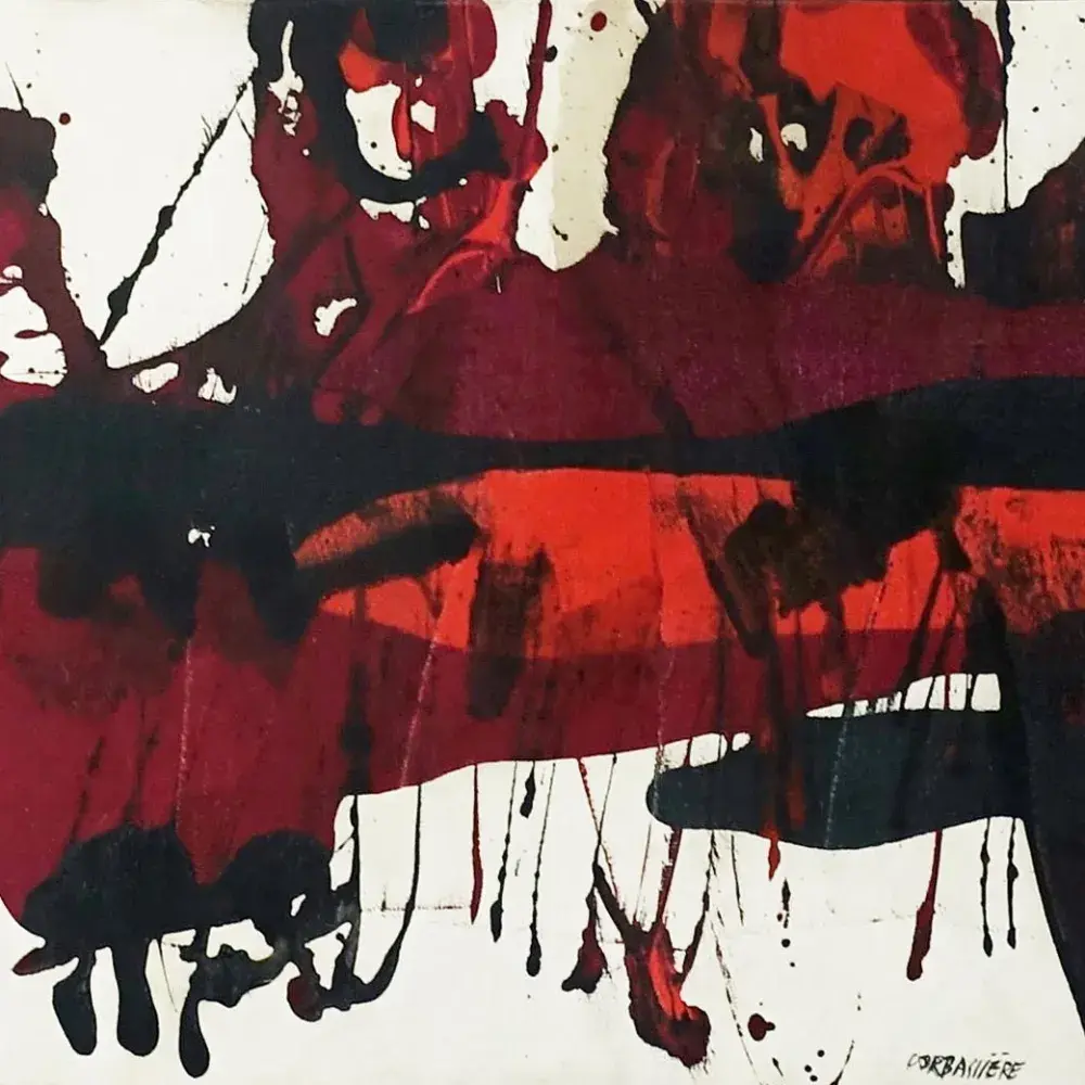 Corbassière. Des rouges et des noirs. Huile sur toile