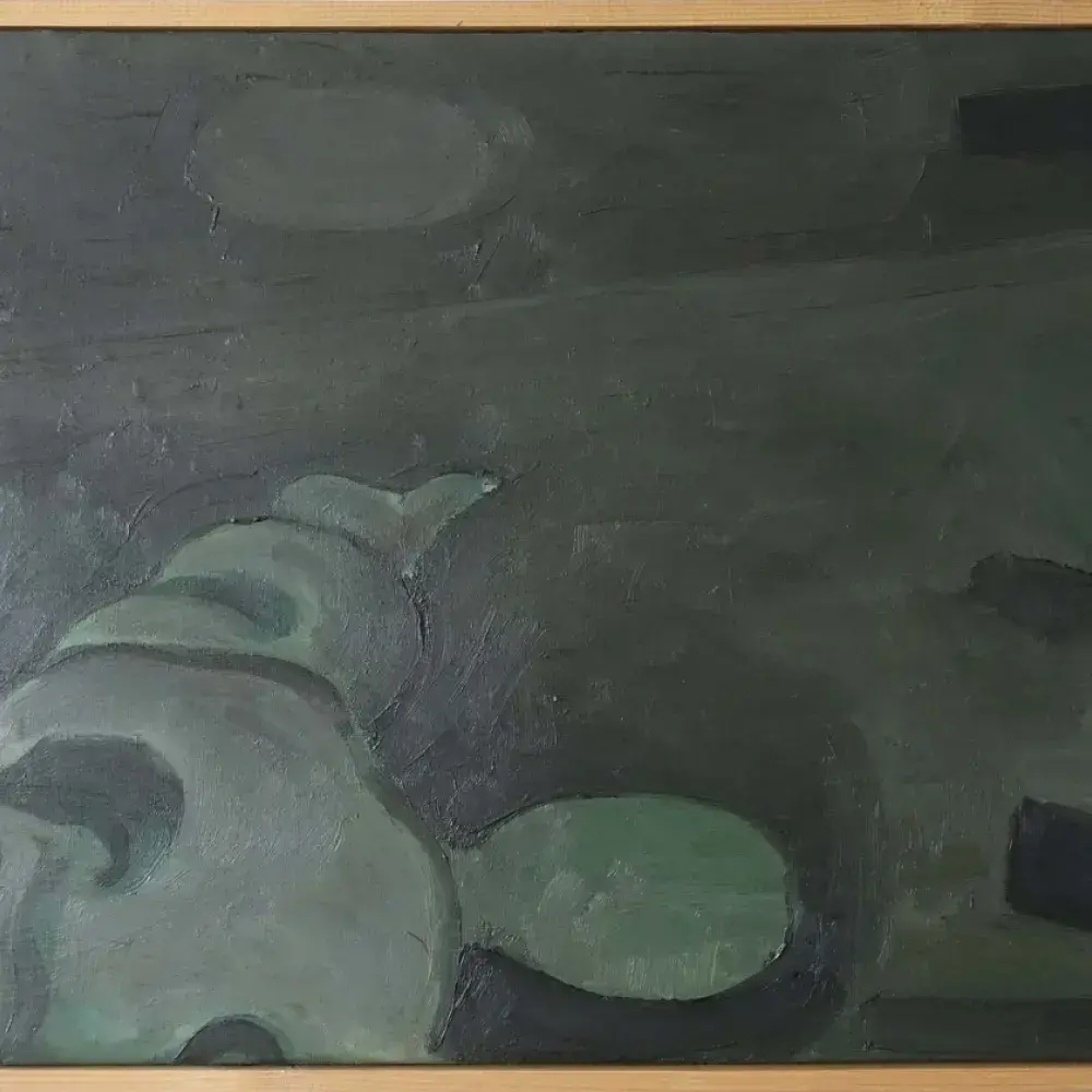 Abstraction vert d'eau. Charles Hoffman. Achat art. Achat art abstait,Achat tableauécoration. Achat art moderne. 