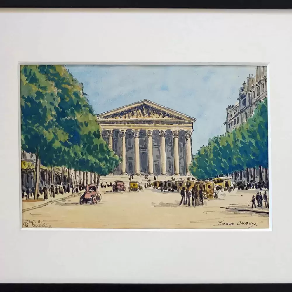 Pierre Chaux. La place de la Madeleine en 1915.