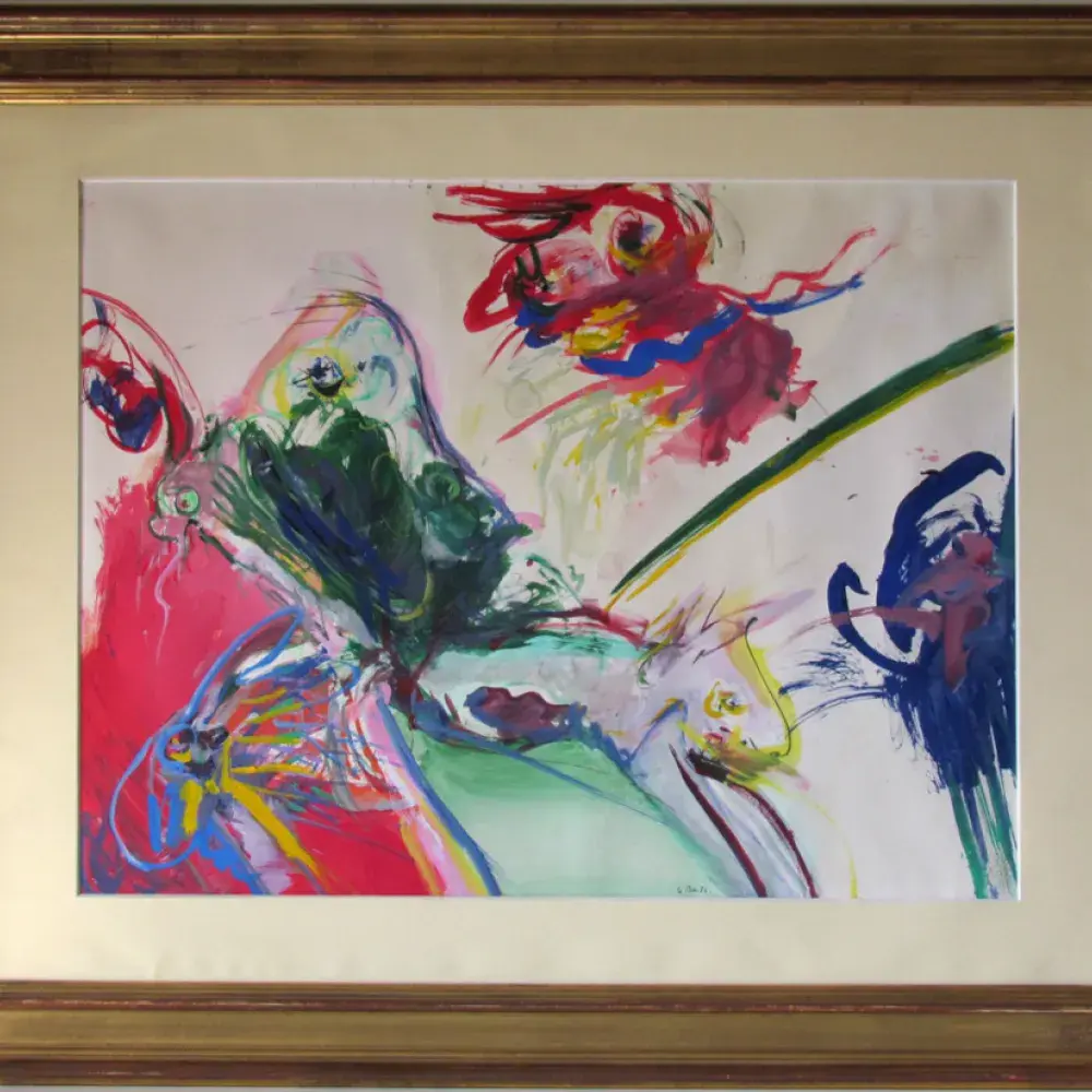 Gouache--Abstraction Achat tableau peinture