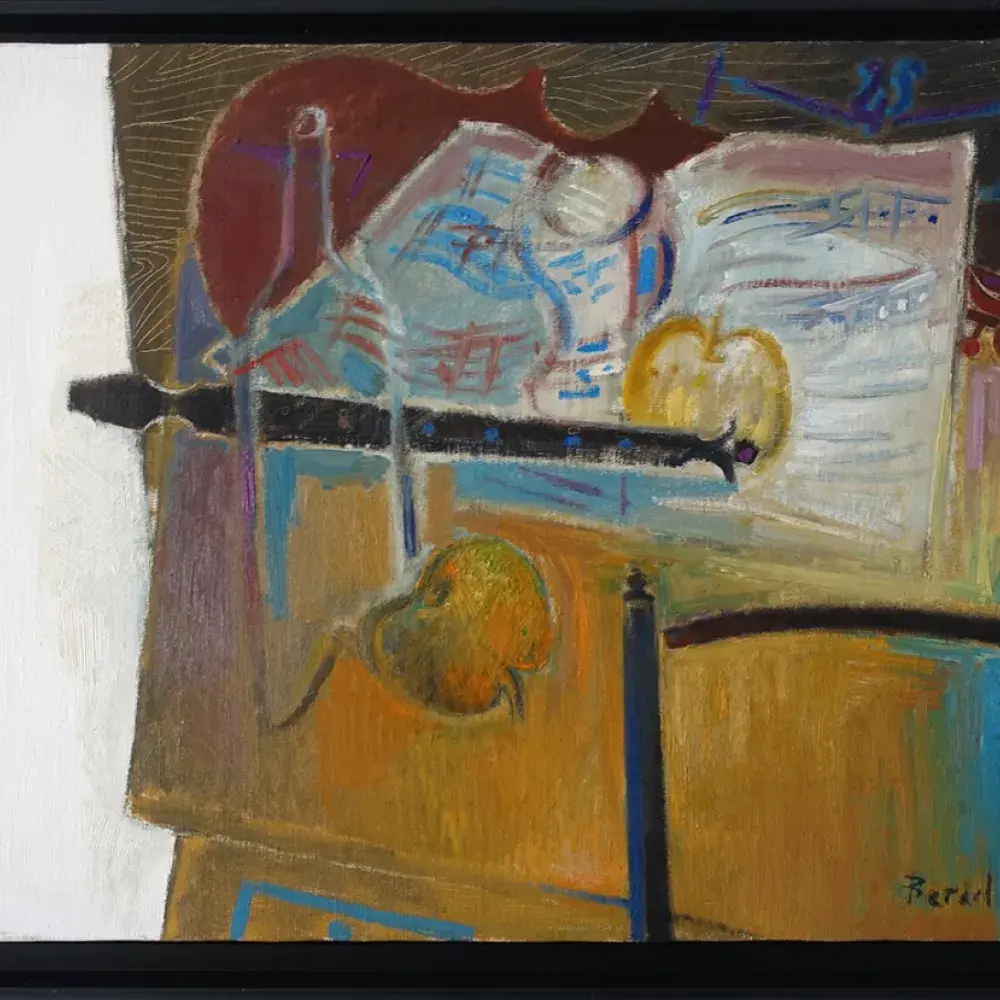 Axel Berdal. La partition. Huile sur toile. Achat art.