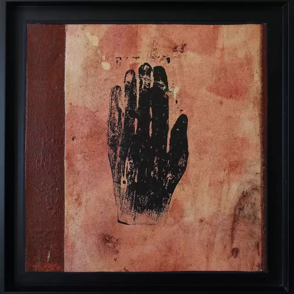 Manuel Amorim Main (rouge) de la série Hands 1993. Achat art tableau décoration