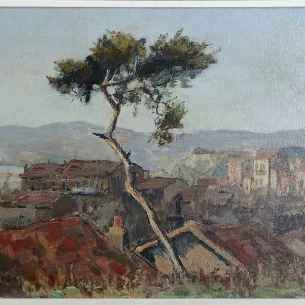 Juliette Fournier-Colletin. Arbre et ville. Achat tableau, achat art, achat paysage