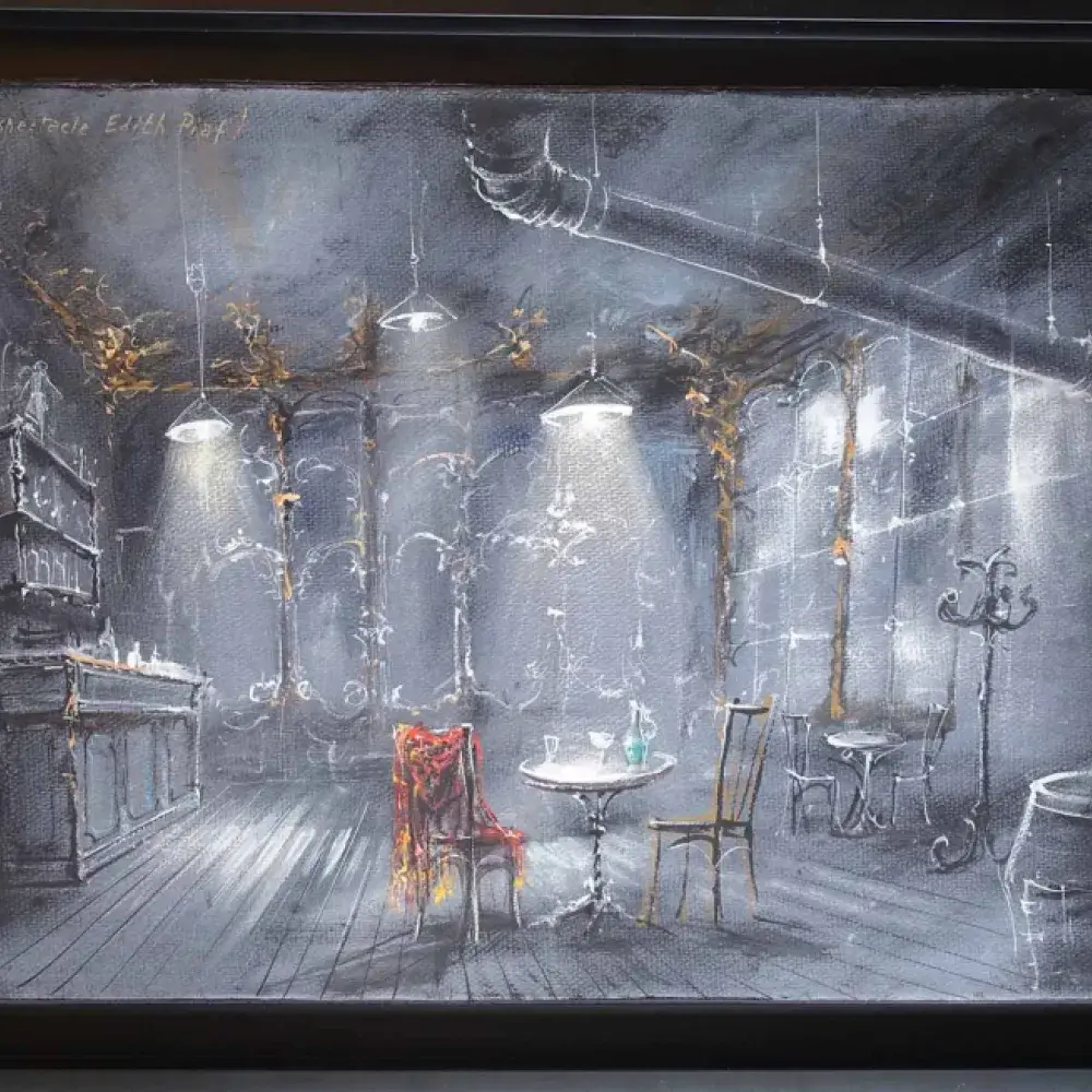 Décor du ballet "La voix" par Pierre Clayette, pour Edith Piaf, achat tableau, achat décoration
