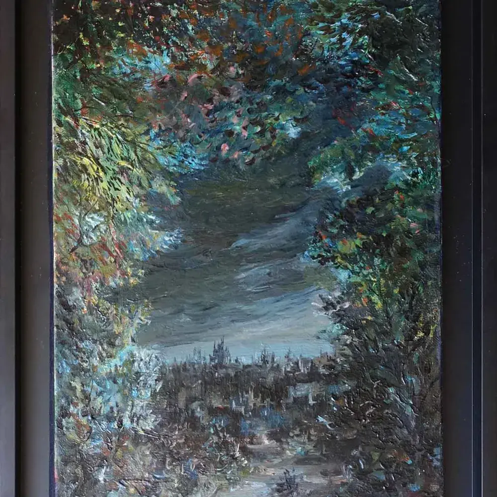 Pierre Clayette. La Ville fantastique. Achat tableau, achat art, achat décoration