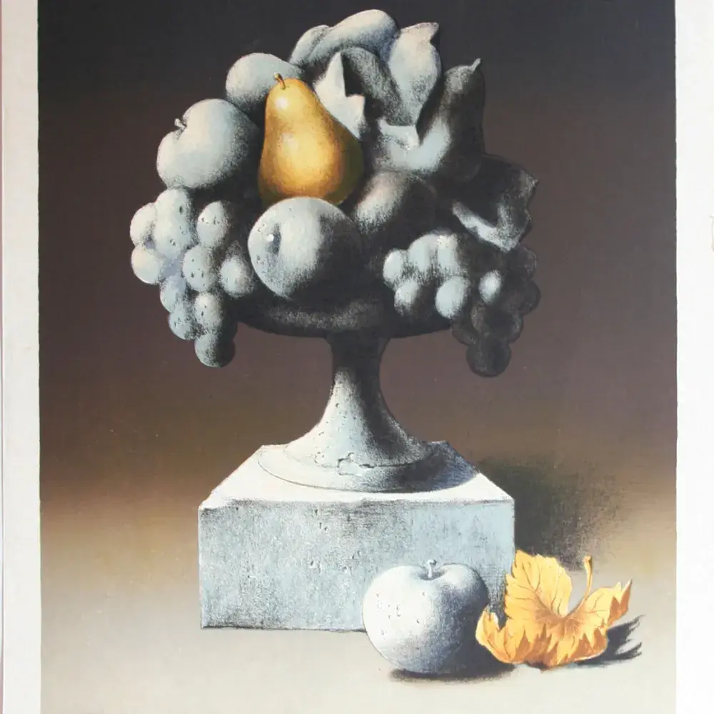 achat tableau lithographie décoration Compotier d'après Claude SERRE