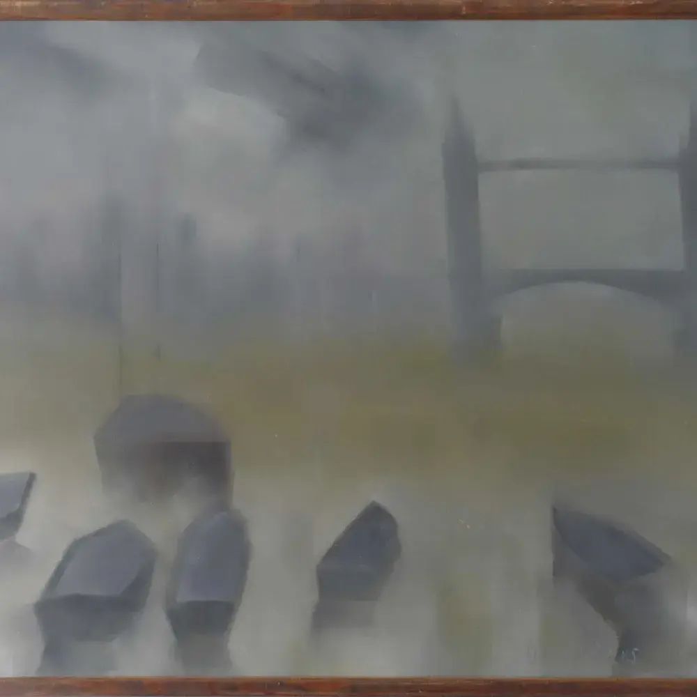 David Giles Le pont de Londres huile sur toile achat tableau décoration