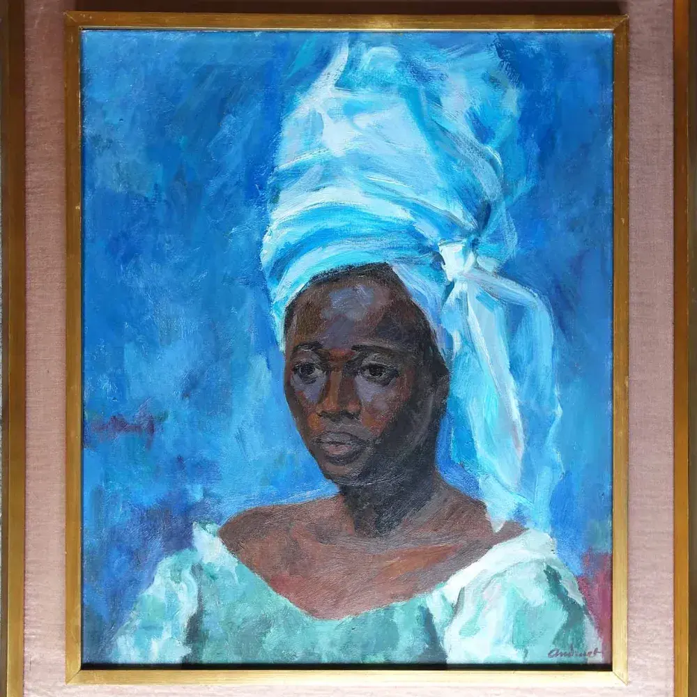 Francis Andruet. Portrait de Mlle Ruby Akuamua. Achat art, achat décoration, achat portrait