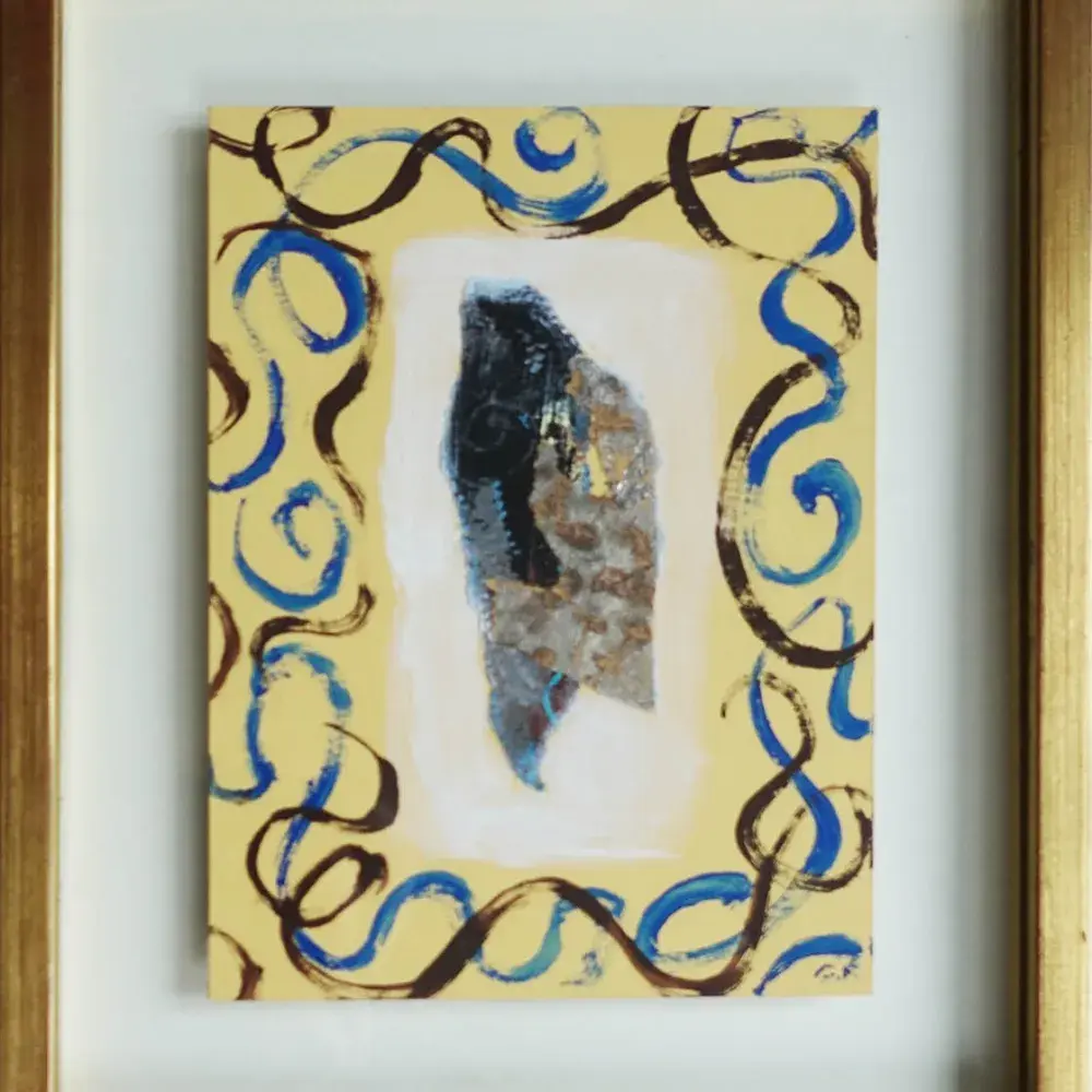 Gisèle Prassinos. Collage. Achat art, tableau, décoration