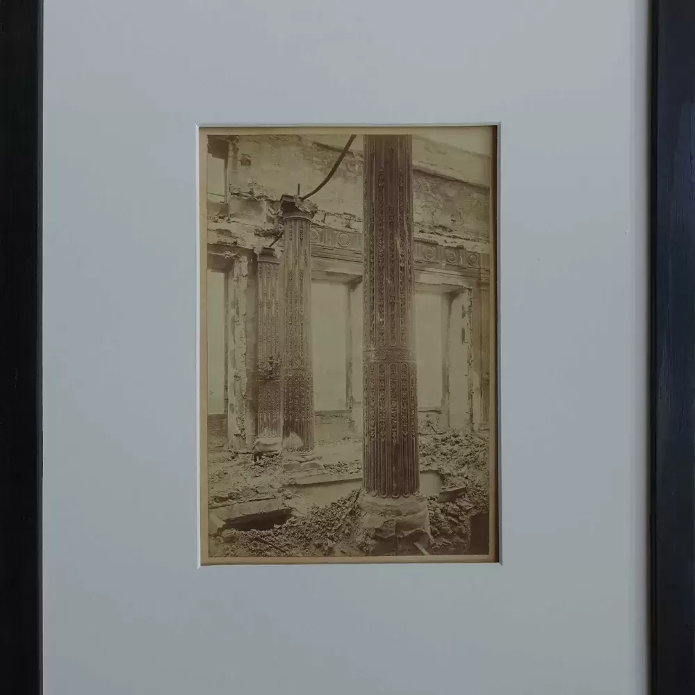 Ferrier. Tirage albuminé d'époque. Photographie. Incendie des Tuileries.