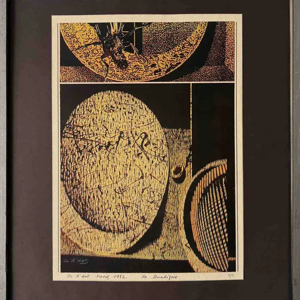 Joseph Kadar, Le Dualisme. Achat art hongrois, achat art conceptuel, achat dualisme.