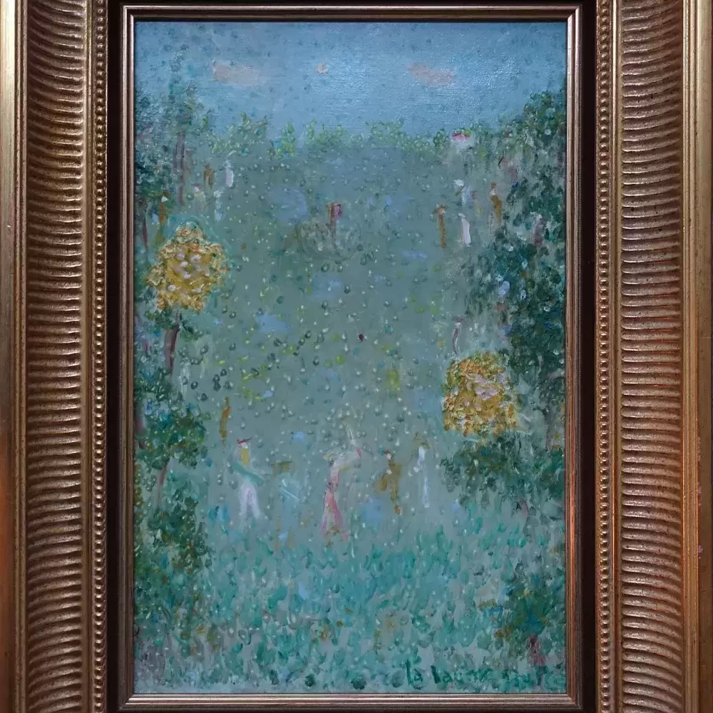 achat art peinture pierrette au golf d'andré lalaume dupré
