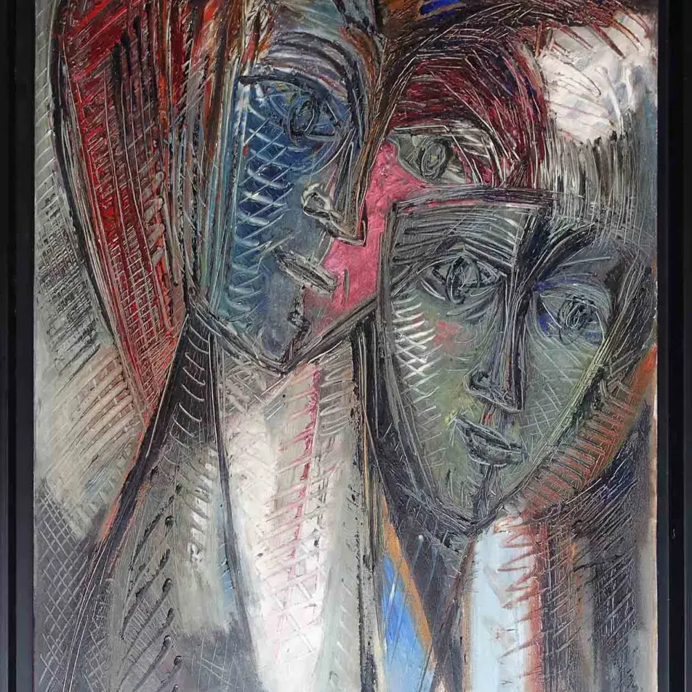Olga Klein-Astachan. Visage africaniste au masque. Achat art, achat tableau, décoration