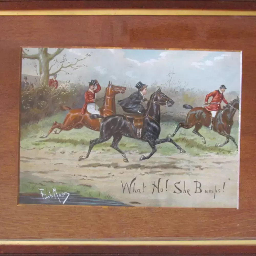 Gouache-FINCH MASON George-What! No! She bumps-Eh ben, ça r'bondit