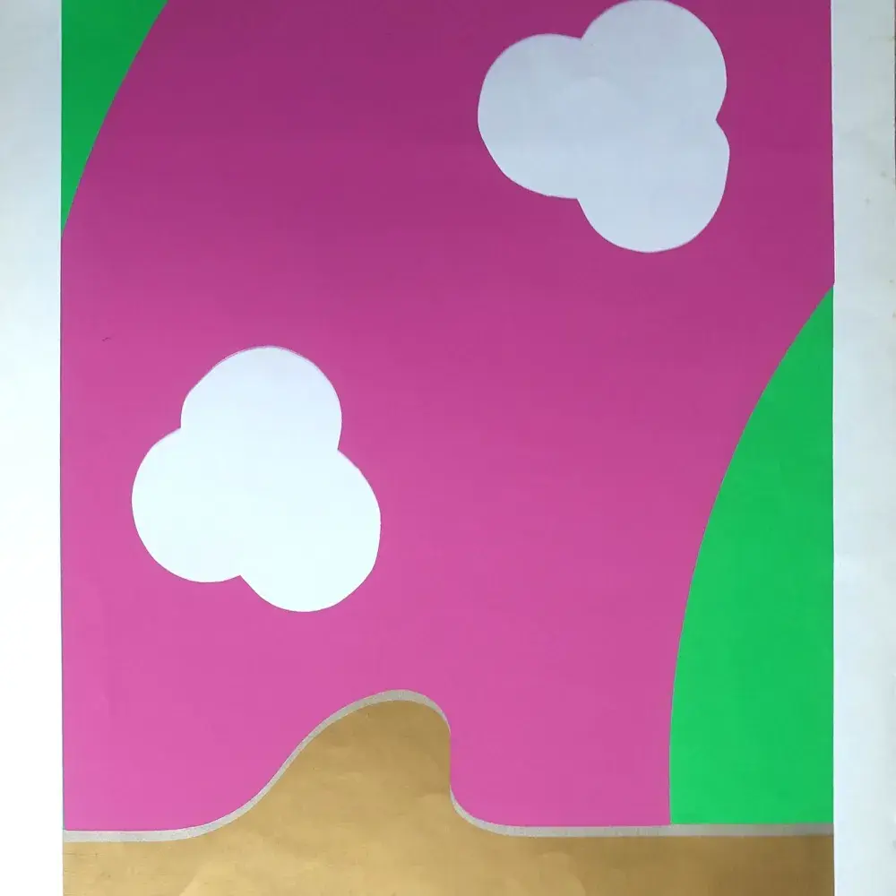 Kenji Yoshida. Naissance. Sérigraphie. Achat art. Achat art abstrait