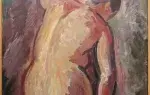 Grand nu de dos. Ch. Hoffman. Achat art décoration tableau