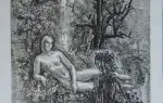 Albert Decaris. Les deux Eves. Gravure 1/100. Achat tableau, achat art, achat tableau pour décoration