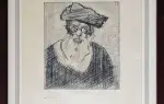 Le rabbin. F Brangwyn. Eau-forte sur japon impérial achat art décoration