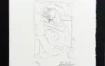 Femme assise la main sur la joue. Suite Vollard planche XXI.