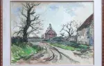 Ferme à Grisy. Fernand Herbo. Achat art, achat tableau, décoration