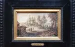 Cavalier et vivandière dans un paysage. Suiveur d'Isabey. Acaht tableau art décoration