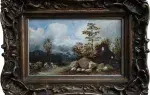 La chapelle en ruine. XIX ème siècle, achat art, achat tableau pour décoration, achat petit format