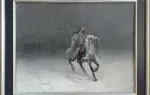 Leo Herment. La retraite de Russie : le cuirrassier oublié. Achat art tableau décoration.