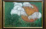 Lazar Meyer. Soleil et moutons. Achat art juif, achat tablaux pour décoration, achat art moderne