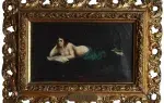 Nu à la lecture. Petit format XIXème achat décoration art