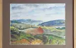 La baie de Saint-Tropez en automne. Aquarelle de Charles Picart Le Doux