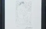 La femme assisse devant un rideau. Picasso. Achat, art décoration