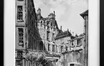 Pierre Chaux. Cour de Rohan. Fusain sur papier. Achat tabkeau art décoration