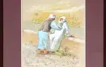 Raoul Berjonneau. Orientalisme. Le barbier. Achat art, achat tableau, art et décoration