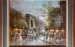 Paris.La porte Saint-Denis à la Belle Epoque. Armand Lecomte.