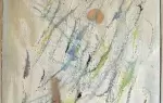 achat tableau peinture décoration Abstraction au soleil pâle melito