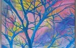 Akiko Arita. Acrylique sur toile. Le arbre 12.