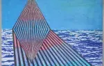 La mer 12 huile sur toile de Akito Akira. 1985
