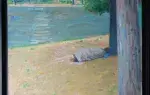 Alex Berdal. Près du lac. Huile sur toile. 