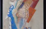 Catherine Drouin-Goutal. Nu de dos. Huile et collage sur toile. Achat art décoration