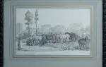 Campement militaire avenue Ulrich ( future avenue Foch) pendant la guerre de 1870. Achat art, militaria, tableau décoration
