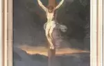achat tableau Christ crucifixion mont Golgotha croix XVIIème siecle