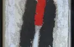 James Coignard. La faille : rouge + bleu. Gravure au carburundum.