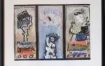 Fusain-Encre-GUIBAL Henri-Collage achat tableau