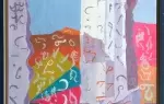 achat tableau peinture décoration composition lettriste de Marie-Thérèse Richol