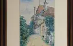 Paul Courtot. Saint-Julien-du-Sault. Aquarelle. Achat art, achat tableau, décoration
