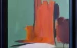Abstraction à la tour rouge. Acrylique de Pierre-François Gorse. achat art décoration