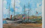 Grozdanovtich, port de Marseille aquarelle cadeau tableau décoration